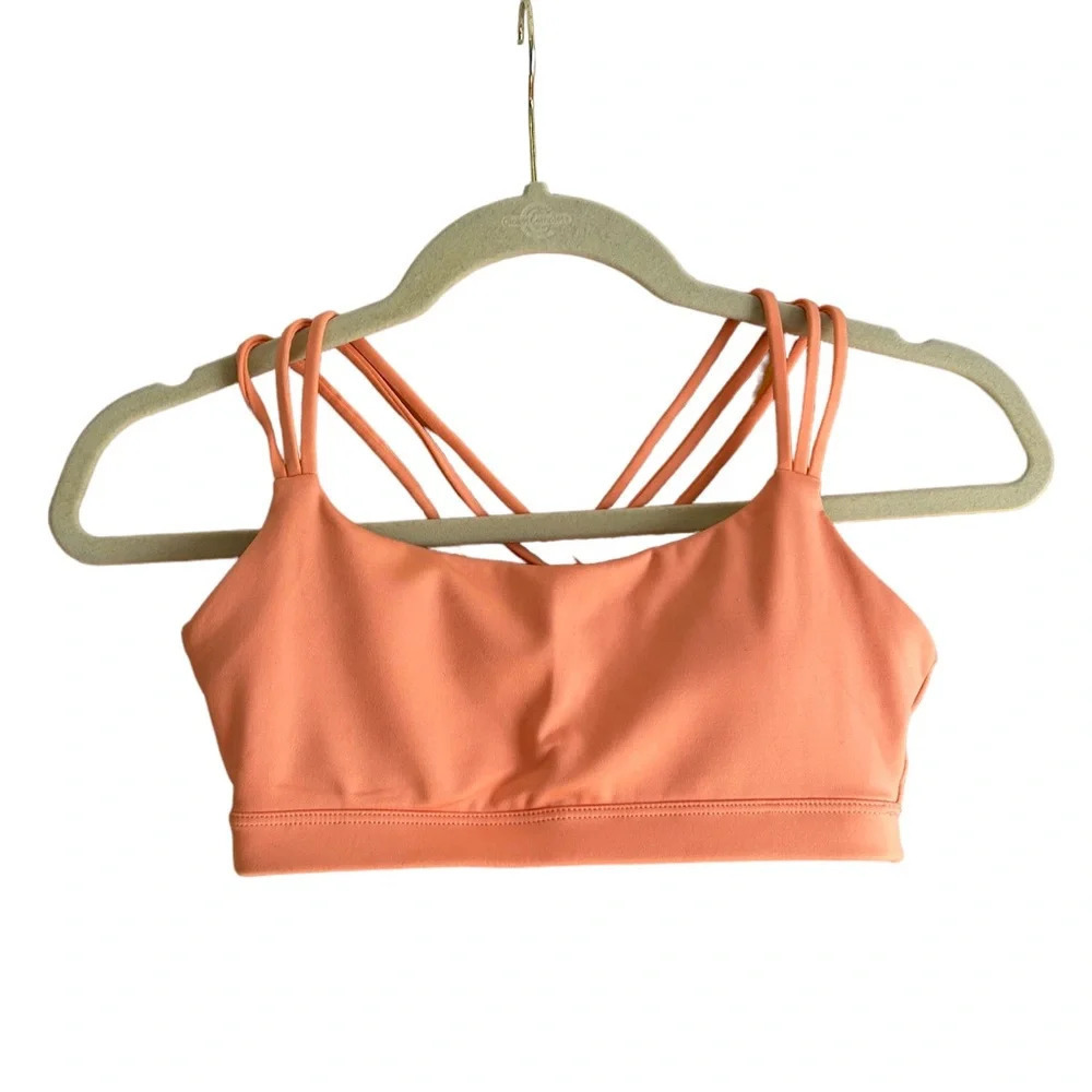 GAP FIT ECLIPSE PEACH STRAPPY SPORTS BRA